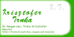 krisztofer trnka business card